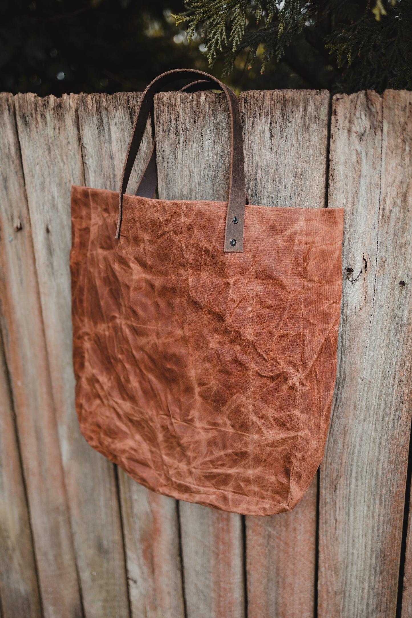 Waxed Canvas Tote Bag