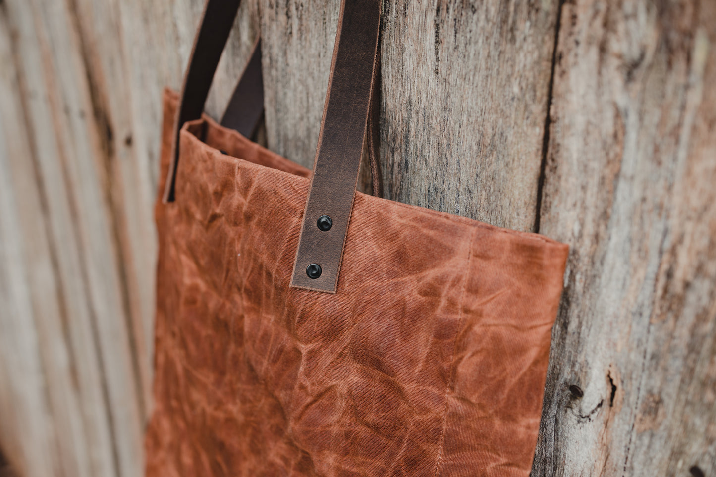 Waxed Canvas Tote Bag