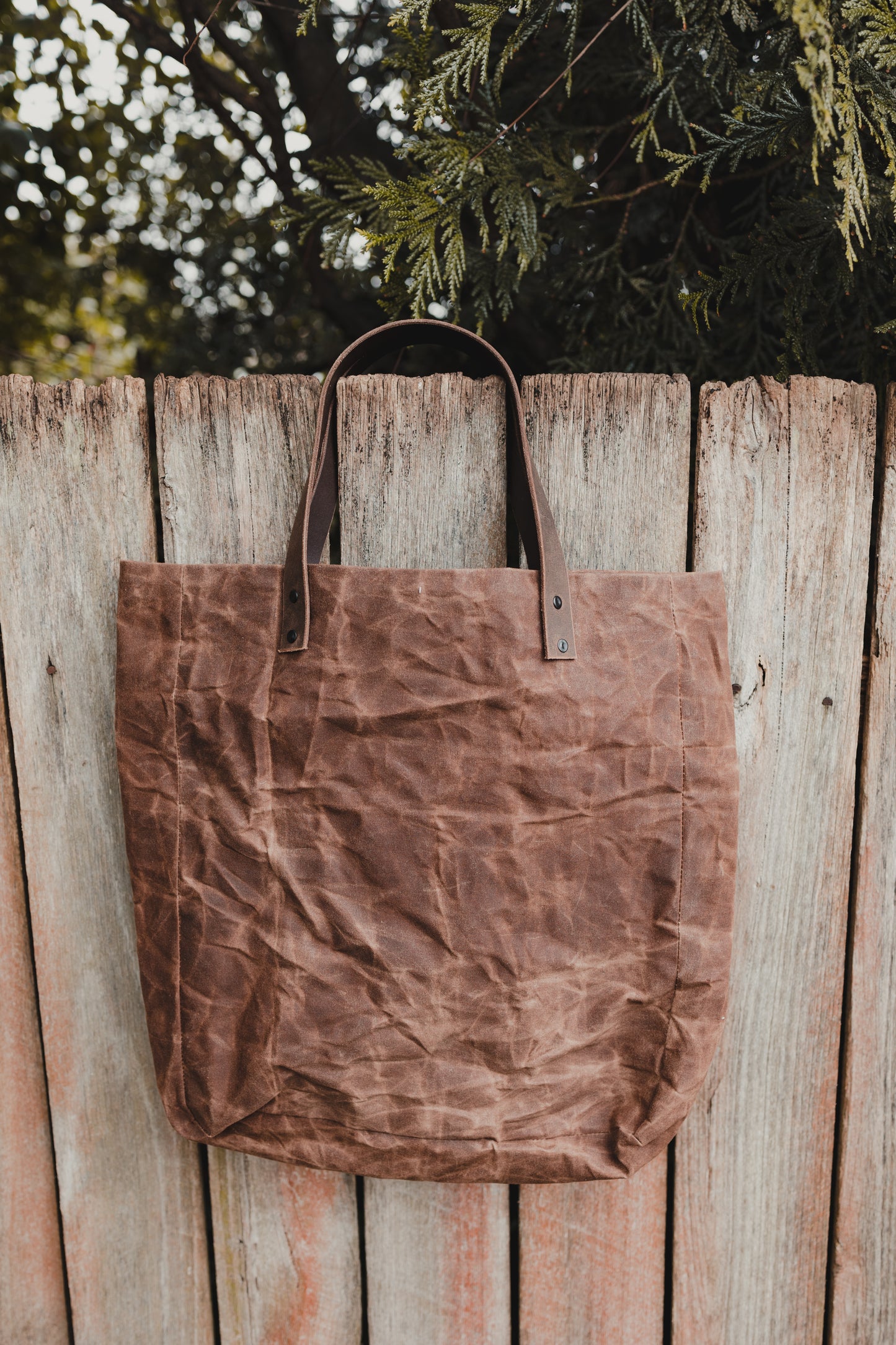 Waxed Canvas Tote Bag