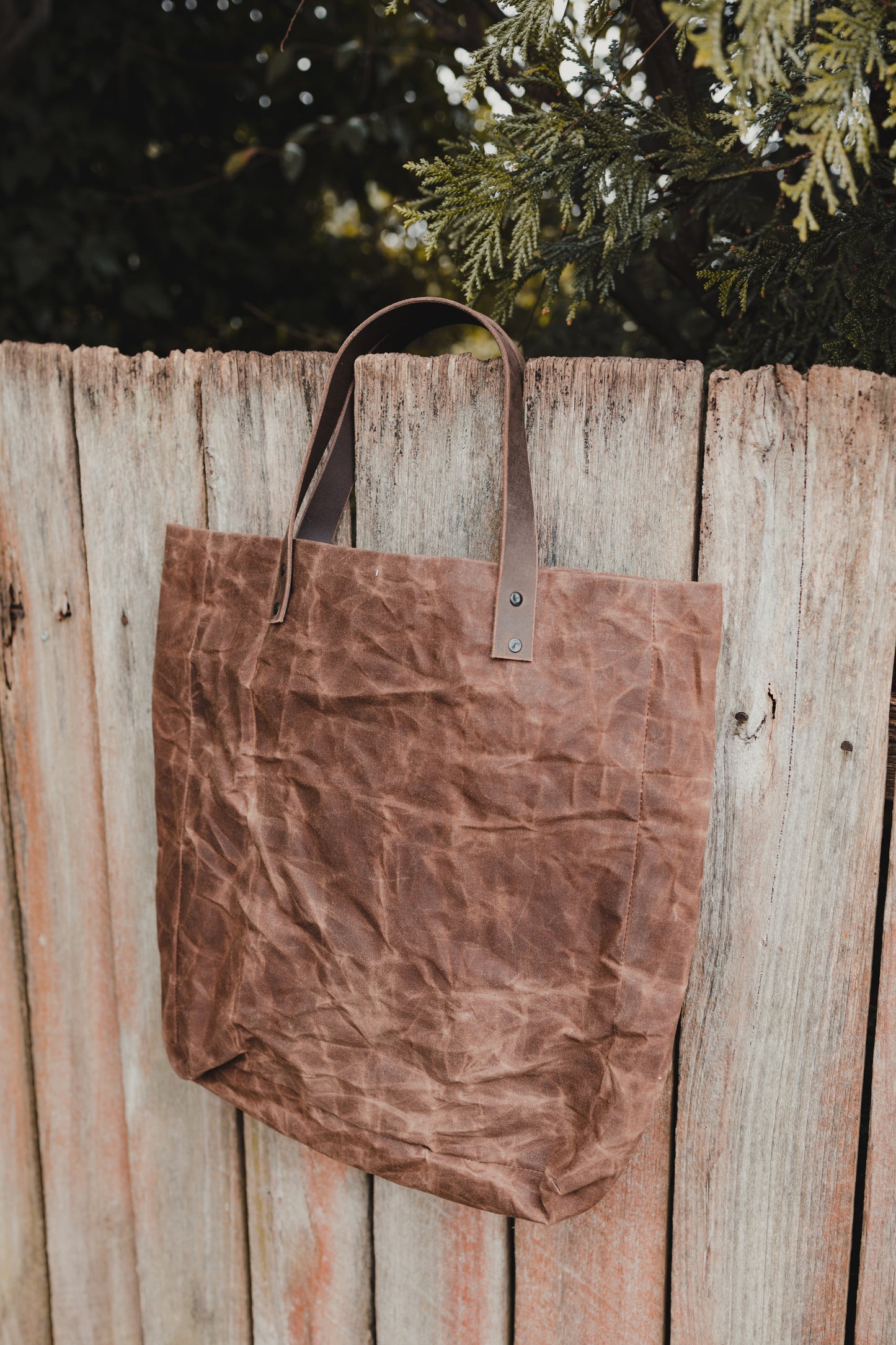 Waxed Canvas Tote Bag