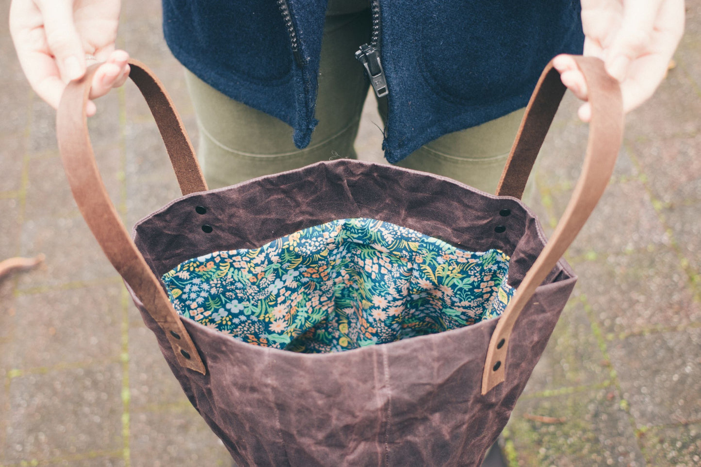 Waxed Canvas Tote Bag