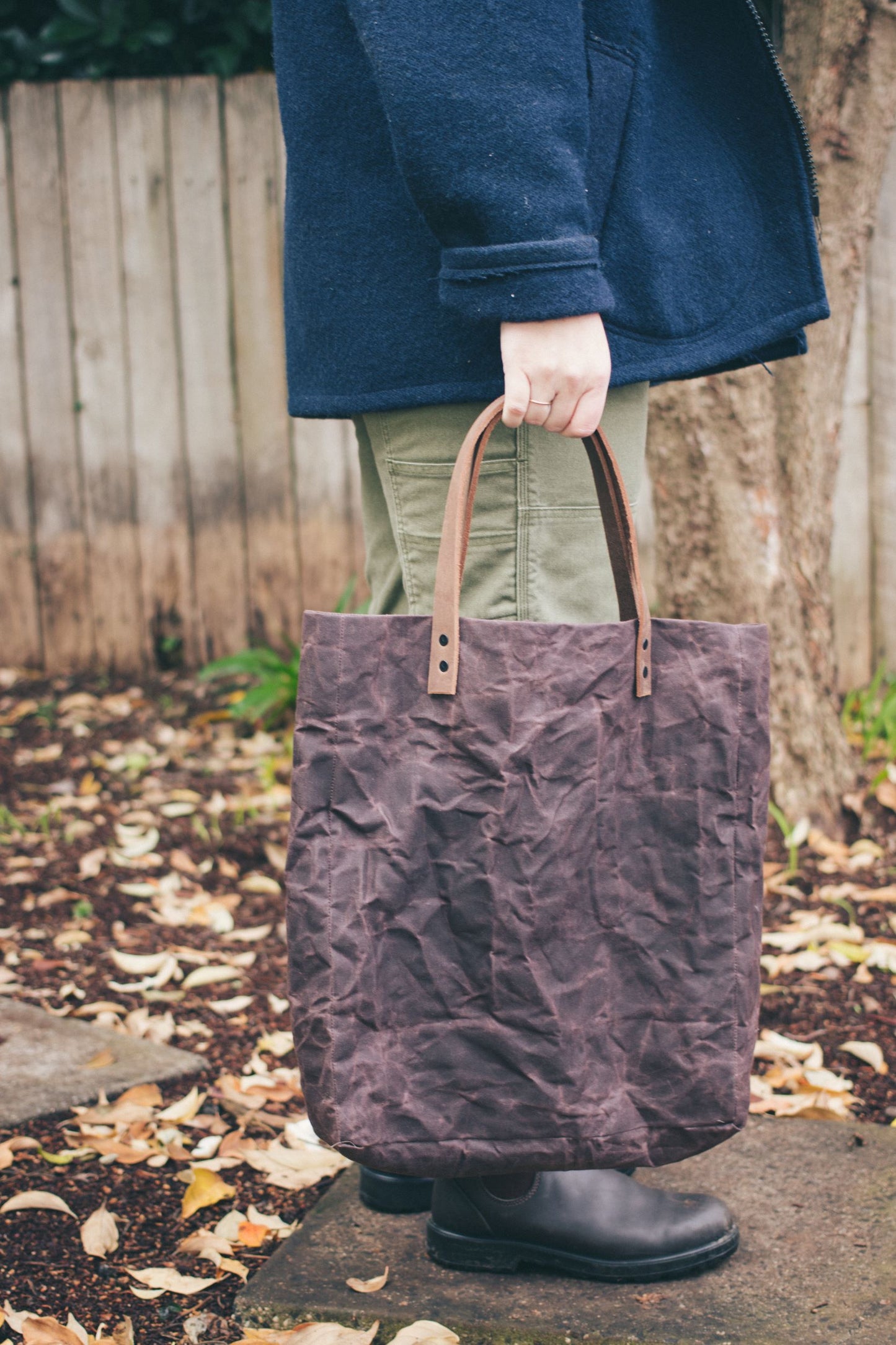 Waxed Canvas Tote Bag